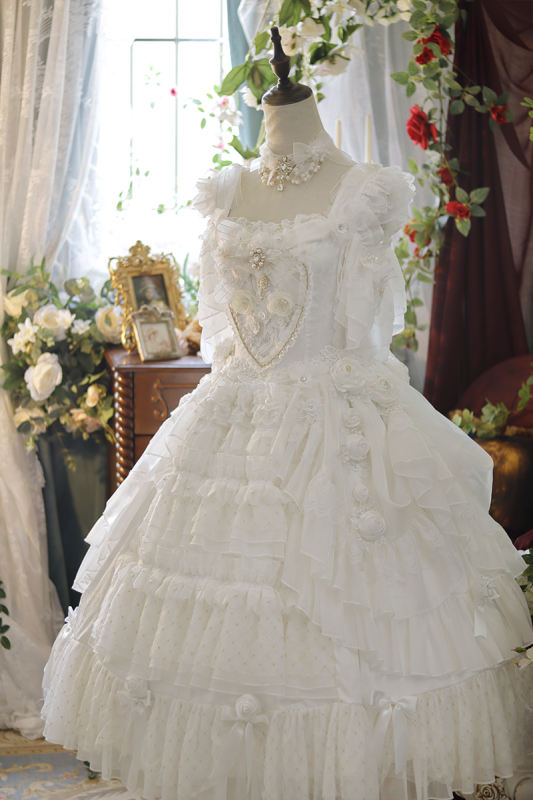 White OP Princess dress Hime Lolita Dress