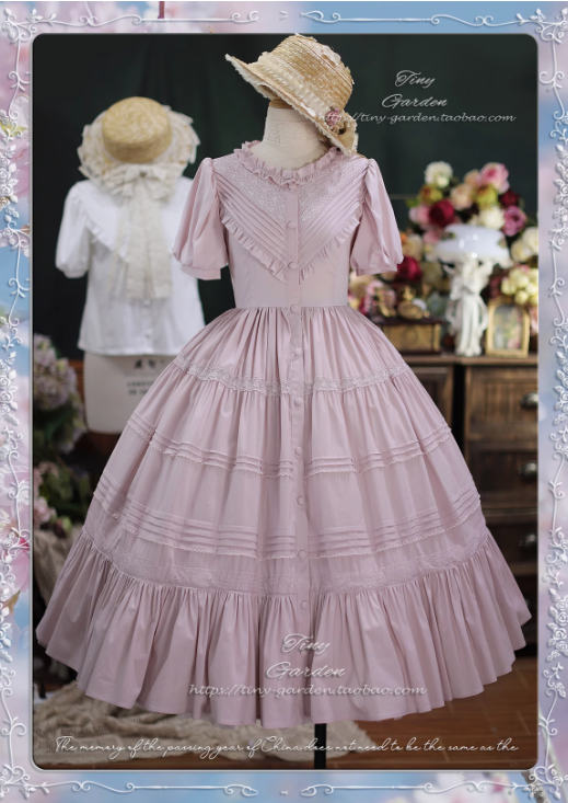 Tiny Garden Cotton Short Sleeves Lolita Dress