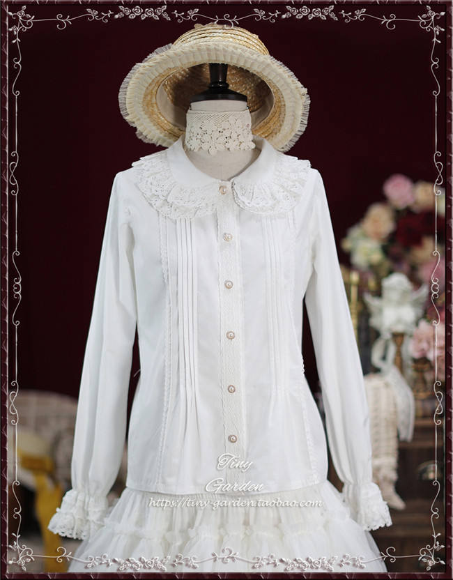 Antique Doll Double Layers Lace Collar Lolita Blouse