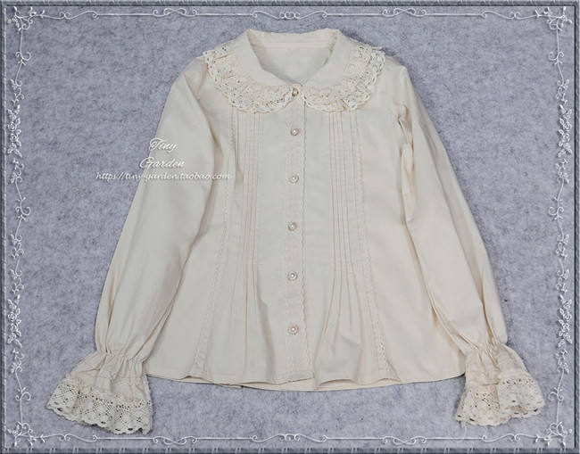 Antique Doll Double Layers Lace Collar Lolita Blouse