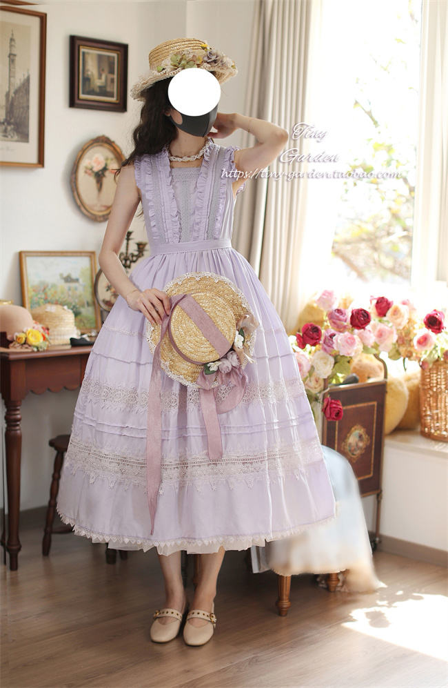 Spring Whisper Solid Color French JSK Lolita Dress