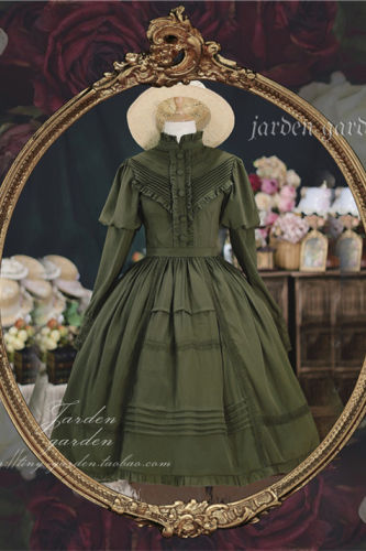Black Forest Courtyard Gigot Sleeve Classic Lolita Dress