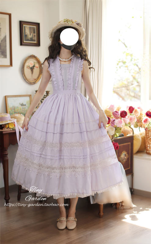 Spring Whisper Solid Color French JSK Lolita Dress