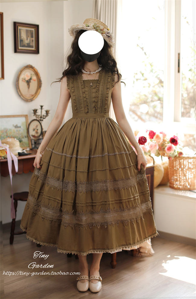 Spring Whisper Solid Color French JSK Lolita Dress