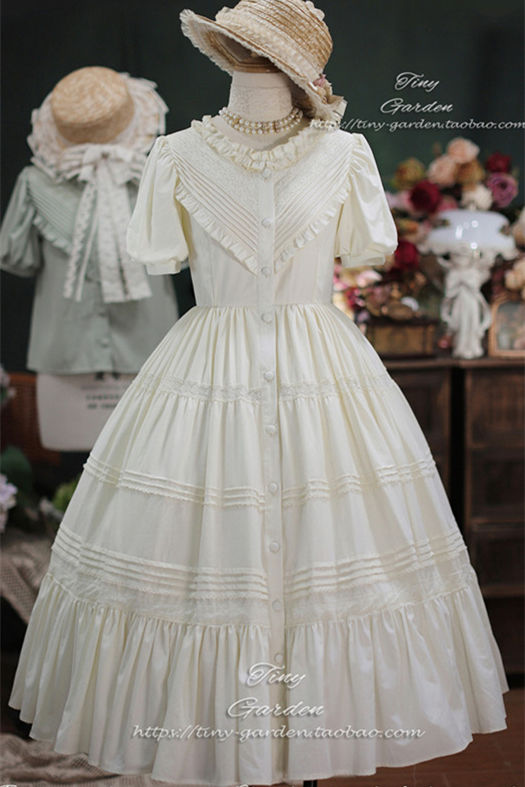 Tiny Garden Cotton Short Sleeves Lolita Dress