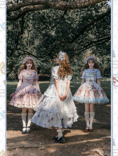 Alice In Wonderland Lolita Dress, Blouse and Overdress