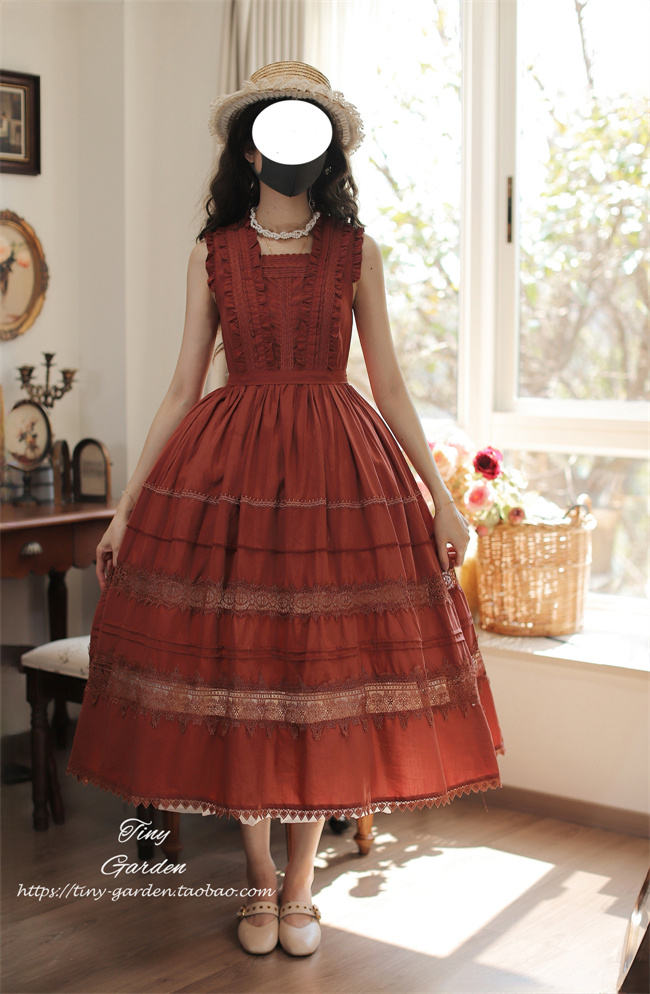 Spring Whisper Solid Color French JSK Lolita Dress