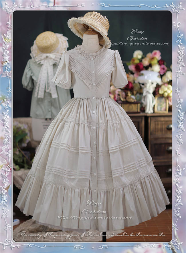 Tiny Garden Cotton Short Sleeves Lolita Dress