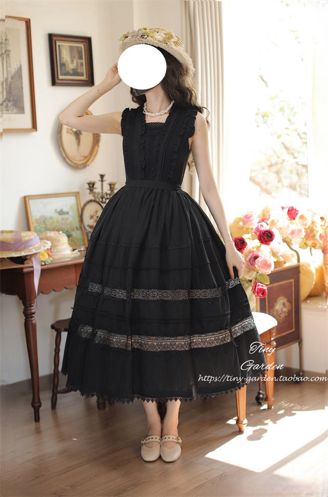 Spring Whisper Solid Color French JSK Lolita Dress