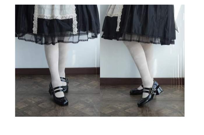 Medium thick heel Retro French Lolita Shoes