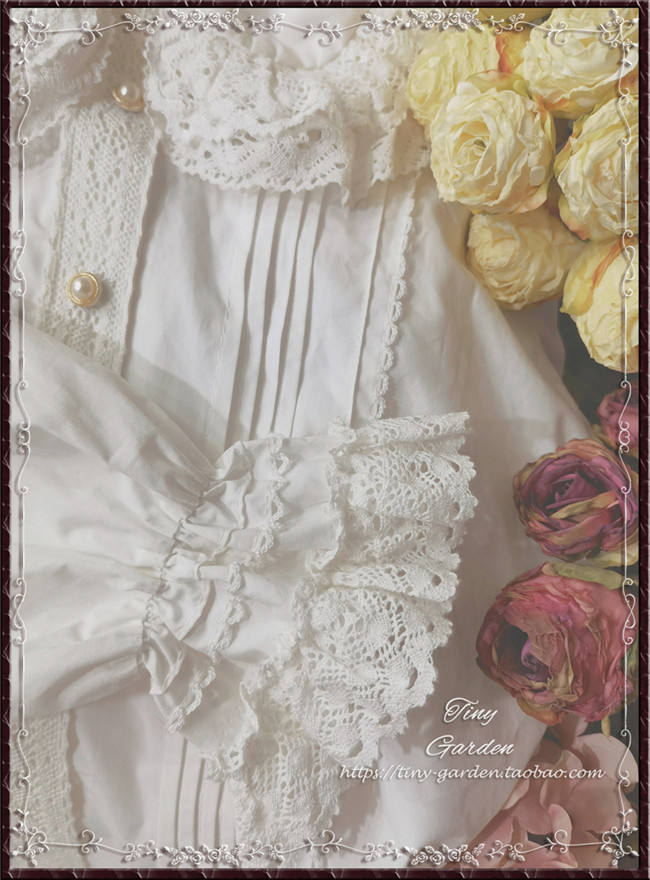 Antique Doll Double Layers Lace Collar Lolita Blouse