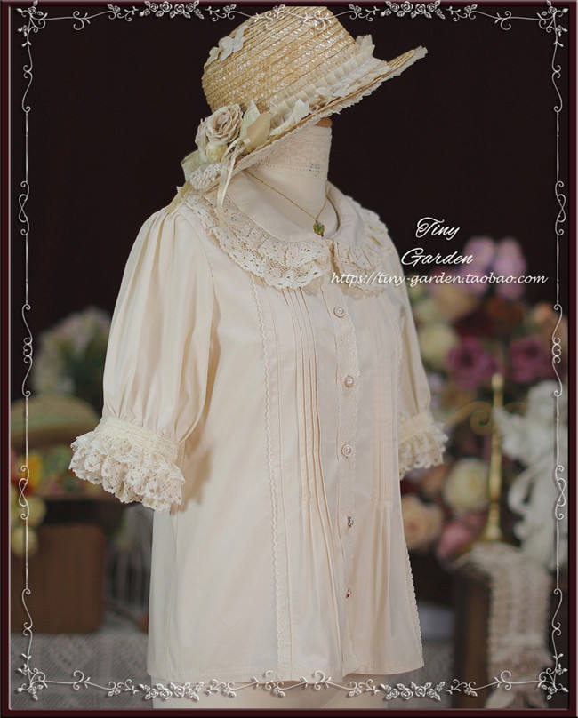 Antique Doll Double Layers Lace Collar Lolita Blouse