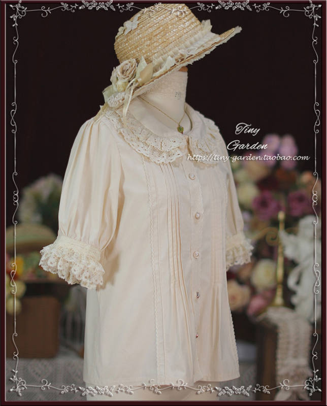 Antique Doll Double Layers Lace Collar Lolita Blouse