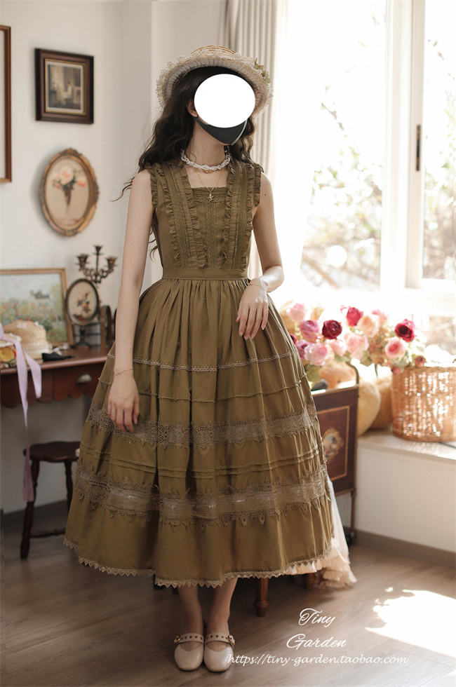 Spring Whisper Solid Color French JSK Lolita Dress