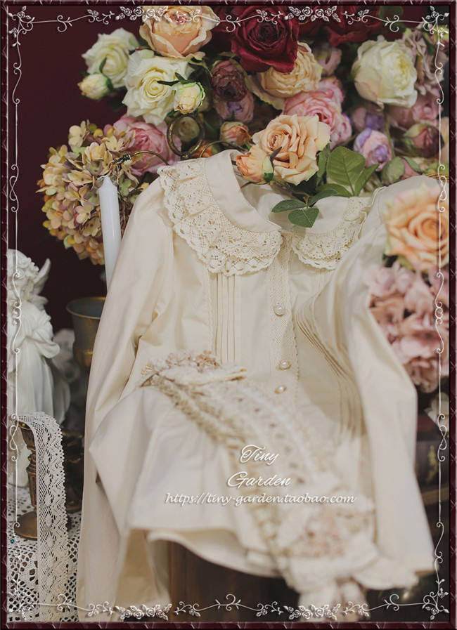 Antique Doll Double Layers Lace Collar Lolita Blouse