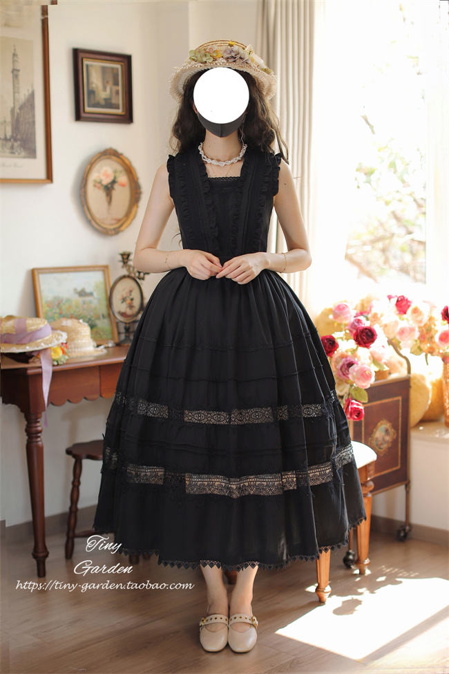 Spring Whisper Solid Color French JSK Lolita Dress