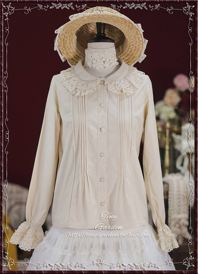 Antique Doll Double Layers Lace Collar Lolita Blouse