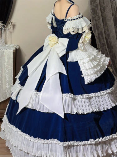 Rose Poetry Retro Lolita Dress  Accessories