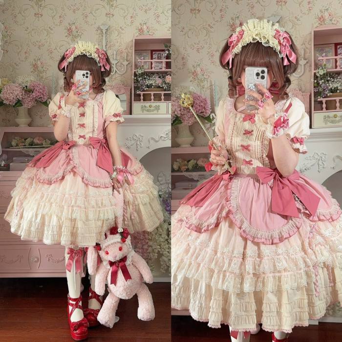 Puella Magi Madoka Magica Handmade Bonnet and Gloves Waist Belt