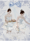 Poshepose Blue Procelain Print Corset Top and Skirt