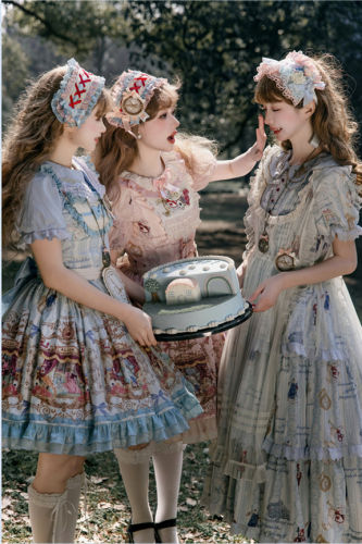 Alice In Wonderland Lolita Dress, Blouse and Overdress