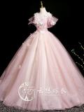 Butterfies V-neck Fluffy Princess Prom Dress
