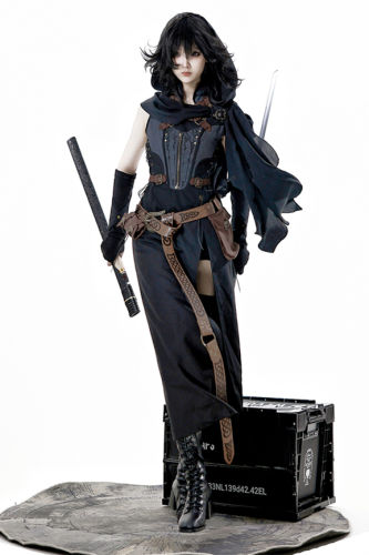 Black and Gray Wasteland Punk Lolita Dress Set