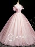 Butterfies V-neck Fluffy Princess Prom Dress