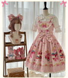 Strawberry Dessert Sweet Lolita Dress and Headdress