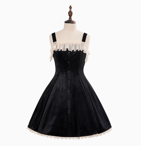 The Piano and the Song Velvet Lolita Dress and Coat