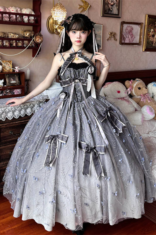 strapless open back dress Blue Tulle Beaded Long Senior Prom Dress, A-Line Evening Party Dress C –  cherishgirls
