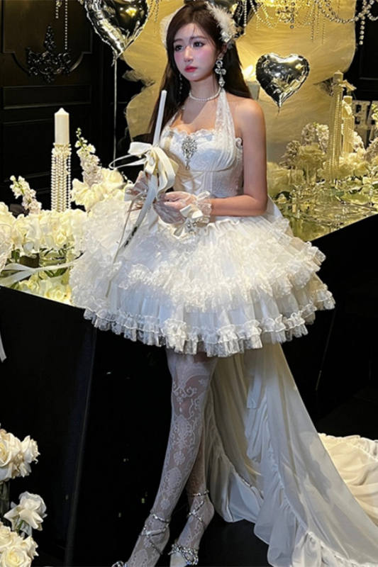 Diamond Honey White Princess Hime Prom Dress