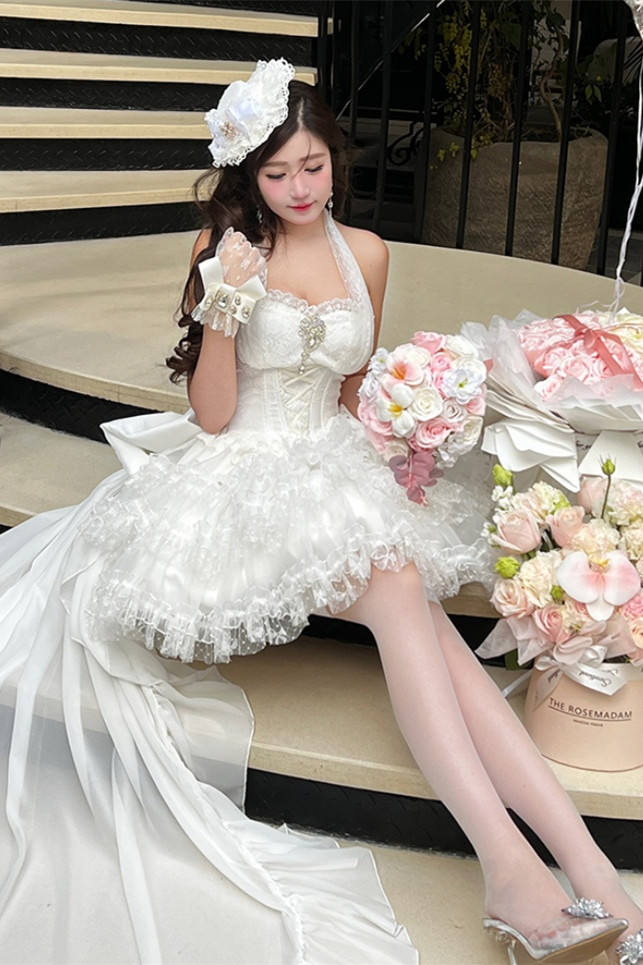 Diamond Honey White Princess Hime Prom Dress