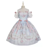 Summer Fairy Villandli Gardens Lolita Jumper Dress and Cape