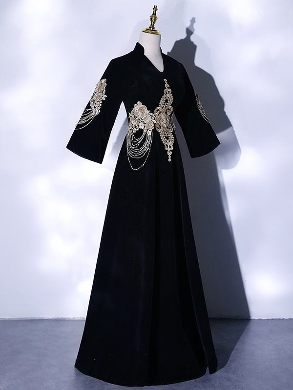 Embroidery Slim Prom Dress