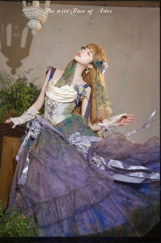 Oil Painting Roses Lolita Dress