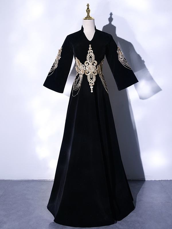 Embroidery Slim Prom Dress