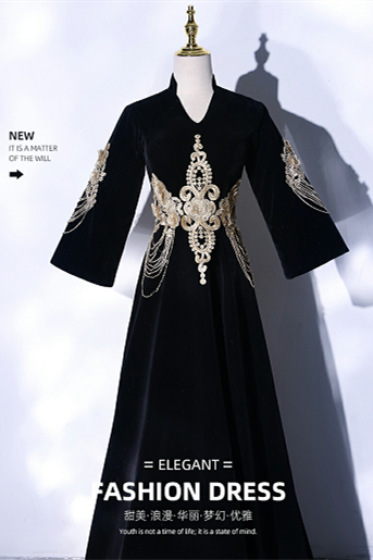 Embroidery Slim Prom Dress