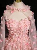 Pink Flowers Princess Set Prom Dress