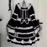 Cream Petal Cotton Lolita Dress and Set-in Sleeves