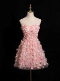 Pink Flowers Princess Set Prom Dress