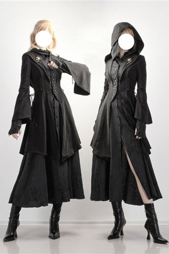 Milu Original Black Hooded Coat and One Piece