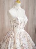 Lines Sequins Princess Fluffy Prom Dress