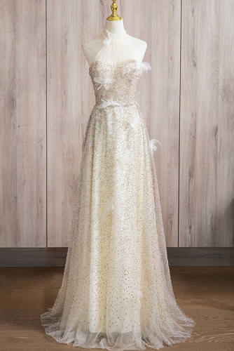 Sequins Off Shoulder Slim Prom Dress