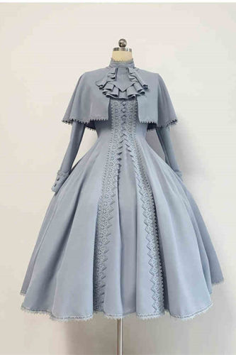 Cherry Tart the Prayer of Antia Gothic Nun Lolita Dress, Cape and Necktie