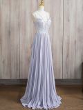 Violet Off Shoulder Slim Princess Prom Dress