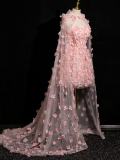 Pink Flowers Princess Set Prom Dress