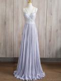 Violet Off Shoulder Slim Princess Prom Dress