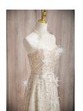 Sequins Off Shoulder Slim Prom Dress