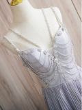 Violet Off Shoulder Slim Princess Prom Dress